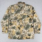 GameGuard Shirt Mens Medium Camouflage Long Sleeve Outdoor Hunting Button Down