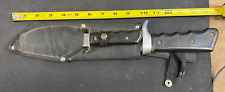 Vintage Large Bowie  Knife  w/ Nylon Scabbard and small tomahawk knife