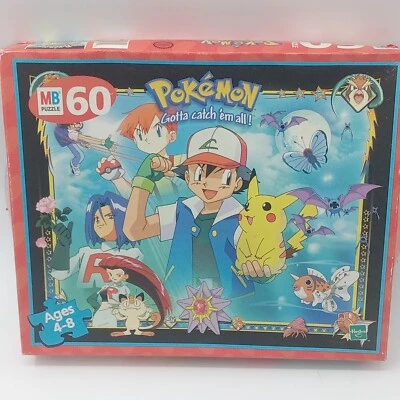 Nintendo Pokemon Gotta Catch 'Em All 60 Piezas Puzzle Pikachu Completo Foto 1 de 4