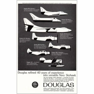 1961 Douglas: Navy Skyhawk Vintage Print Ad - Picture 1 of 1