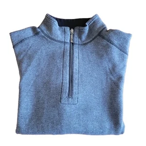 TOMMY BAHAMA 1/4 ZIP REVERSIBLE SWEATSHIRT Small Grey Blue - Picture 1 of 6