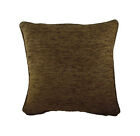  Luxury Plain Thick Chenille 17" Feather Filled Cushion Many Colours UK made