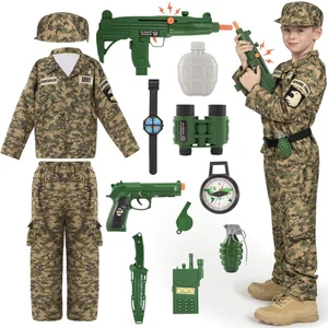 Spooktacular Disfraz de Ejército Creaciones para Niño, Disfraz Militar Infantil, Soldado... - Imagen 1 de 8