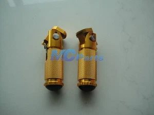 CNC Folding Foot pegs Footpeg Rest set For Ducati BMW Aprilia Suzuki Buell Gold - Bild 1 von 5