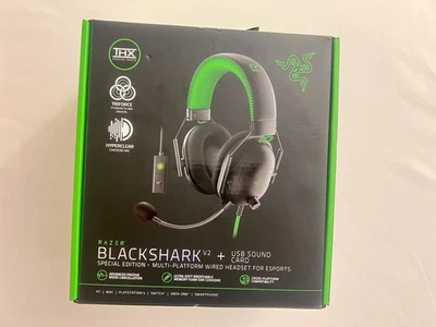Razer Blackshark V2 Wired Gaming Headset W/ USB Sound Card RZ04-0323 NIB W/ Mic. - Image 1 of 4