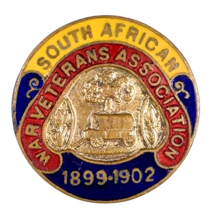 Boer War 1899-1902 South African War Veterans Association Members Enamel Badge - Picture 1 of 2