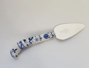 Prill Stainless Steel Cheese Slicer Blue Onion Pattern Sheffield England - Picture 1 of 9