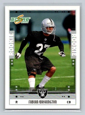 2005 Score Rookie RC #351 Fabian Washington Oakland Raiders Football Card - Image 1 of 2