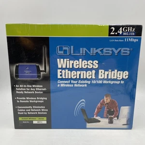 Cisco-Linksys WET11 Wireless Ethernet Bridge 2.4Ghz 802.11b, New & Sealed - Picture 1 of 8
