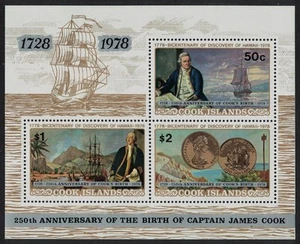 Captain James Cook Coins Ships MS Cook Is. 1978 MNH SG#MS616 Sc#501A - Picture 1 of 1