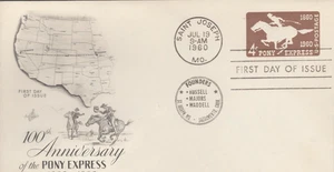 Sobre estampado primer día 1960 - Scott# U543 - caché artesanal artística - Imagen 1 de 1