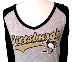 Neu mit Etikett L Damen-Langarm-T-Shirt Pittsburgh Penguins - Bild 1 von 6