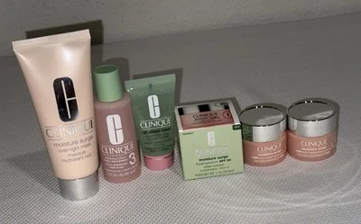 Clinique Lot Moisture Surge SPF 28 Overnight Mask Lotion All About Clean 100H + - Image 1 of 4