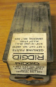  Rigid  9/16"- 12 Cat. No. 48010 UNC  Bolt Dies - Picture 1 of 1