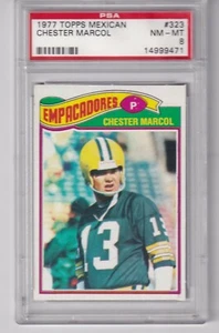 1977 Topps Mexican #  323  CHESTER MARCOL  Packers  Hillsdale  PSA 8  SP - Picture 1 of 1