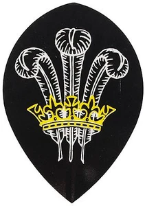 Welsh Crown Pear Shaped Dart Flights - 5 or 10 Sets - Wales Flights - Picture 1 of 1