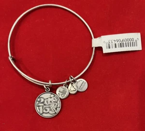 Disney Parks Alex And Ani Silver Bangle Bracelet Mickey Mouse 2015 New With Tags - Picture 1 of 2