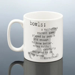 SCHALEN SPIEL TASSE Rasen Bowling Geburtstag Geschenk Weihnachten Bowler Ehemann Papa Opa - Bild 1 von 4