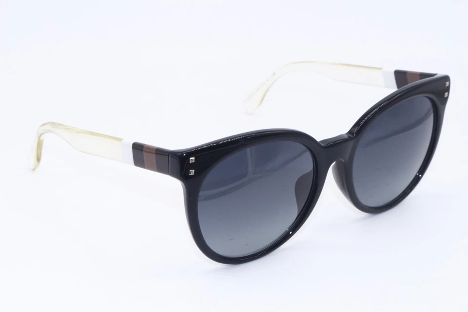 GAFAS DE SOL FENDI FF 0083/F/S E6IHD NEGRAS BEIGE TRANSPARENTE MARCOS AUTÉNTICAS 56-19 Foto 1 de 4