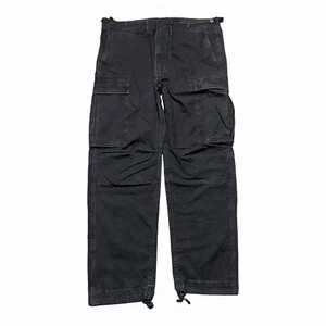 Pantalones cargo Double RL Ralph Lauren RRL excedente negros lavados talla grande ajustables - Imagen 1 de 14