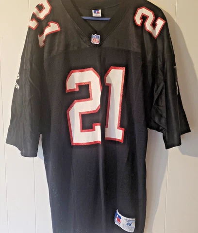 Vintage Russell Athletic Deion Sanders Atlanta Falcons Football Jersey - Size 48 Cover