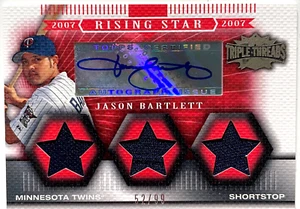 #'d 52/99 JASON BARTLETT Auto, Jerseys 2007 Topps Triple Threads RISING STAR /99 - Bild 1 von 3