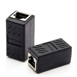 2 Pcs Ethernet Adapter Lan Connector Network Cable Female Coupler - Photo 1/11