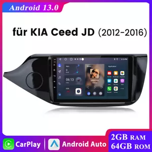 Android 13 Autoradio GPS Navi CARPLAY AUTO WiFi DAB+ 64GB Für KIA CEED 2012-2016 - Bild 1 von 14