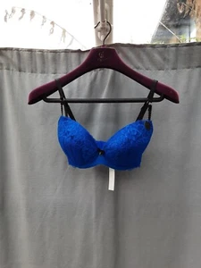 Ann Summers Cobalt Blue Padded Bra 32 D NEW - Picture 1 of 4