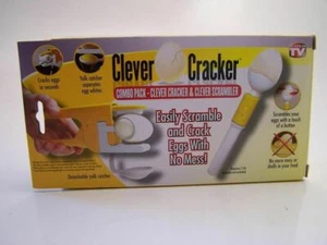 Clever Egg Cracker, Clever Scrambler Combo Pack, As Seen On TV, New In the Box - Picture 1 of 1