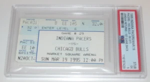 MJ's BACK! MICHAEL JORDAN RETURN PACERS VS BULLS TICKET STUB 3/19/95 PSA 5! - Picture 1 of 2