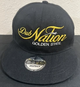 Dub Nation Golden State Black Snapback Hat Cap Unisex Adults - Picture 1 of 7
