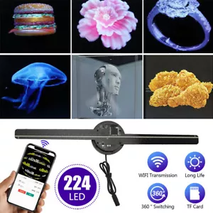 3D LED Advertising Fan Hologram 42cm Holographic Projector Display+16 GB - Picture 1 of 14