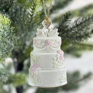 LENOX Birthday Cake Christmas Tree Decoration Collection Ceramic Pendant - Picture 1 of 1