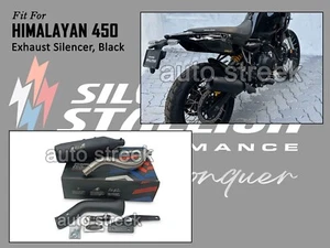Fit For Royal Enfield New Himalayan 450 SILVER STALLION EXHAUST SILENCER BLACK - Picture 1 of 10