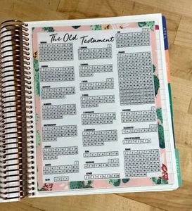 Bible Readings Tracker New/Old Testament Dashboard 4 use w Erin Condren Planner - Picture 1 of 5