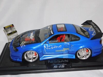 1:12 DIE CAST BLUE NISSAN SILVIA S-15 EXTREME TUNER MANUFACTUR 2003 BOLEY TRUST - Image 1 of 4