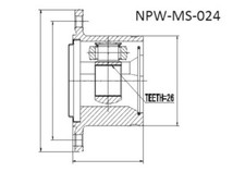 JOINT SET, DRIVE SHAFT/INTERIOR MITSUBISHI PAJERO V14W-V55W 91-04, PAJERO SPORT