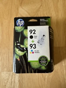 2 Pack HP C9513FN Genuine Ink Cartridges HP 92 Black 93 Tri-Color ExpOCT/21 - Picture 1 of 7