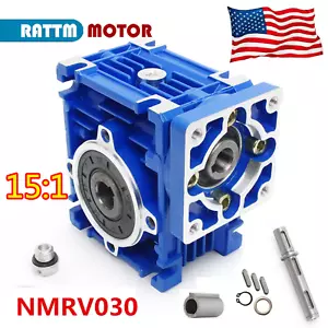 〖USA〗NMRV030 Cambio a vite senza fine NMRV30 rapporto di velocità 15:1 e albero di uscita e manicotto 8x11 mm - Foto 1 di 14