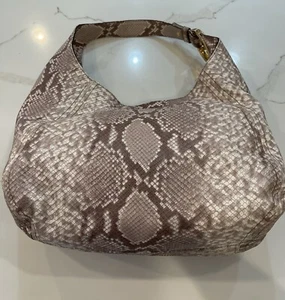 Large Michael Kors python handbag - Picture 1 of 9