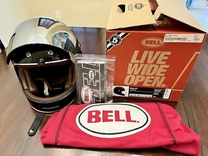 Worn Once - Bell Bullitt Full Face Gloss Black Helmet - Medium - Picture 1 of 6