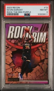 2023 Recon KEVIN DURANT Rock The Rim-Purple Mint 8 PSA - Picture 1 of 2