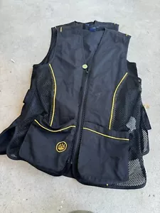Beretta Vest Mens Black XL Utility Zip Pockets Mesh Hunting Shooting - Picture 1 of 4