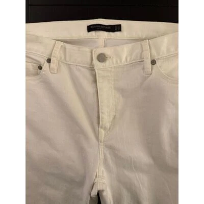 Pantalones de mezclilla elásticos blancos Banana Republic ajustados para hombre 36x31* Foto 1 de 4