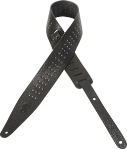 Correa para guitarra Levy's de 2,5" relajada de cuero vegetal bronceado con textura guijarros - Imagen 1 de 1