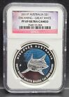 2011 Australia Wielki Biały Rekin 1 uncja .999 Silver Dreaming Series-NGC PF69 UCAM 