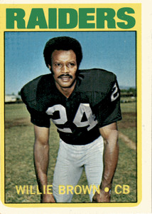 1972 Topps #28 Willie Brown Oakland Raiders