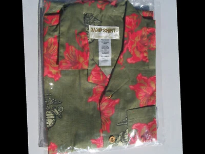 USN NAVY USMC Marines US Army Hawaiian Kamp Shirt Sizes M-XXL NEW FREE Shipping - Image 1 of 2