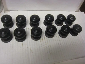 12 - Cuerda de bronce oscuro usada de 1-1/4" con bordes con placas traseras perillas de cajón de gabinete - Imagen 1 de 7